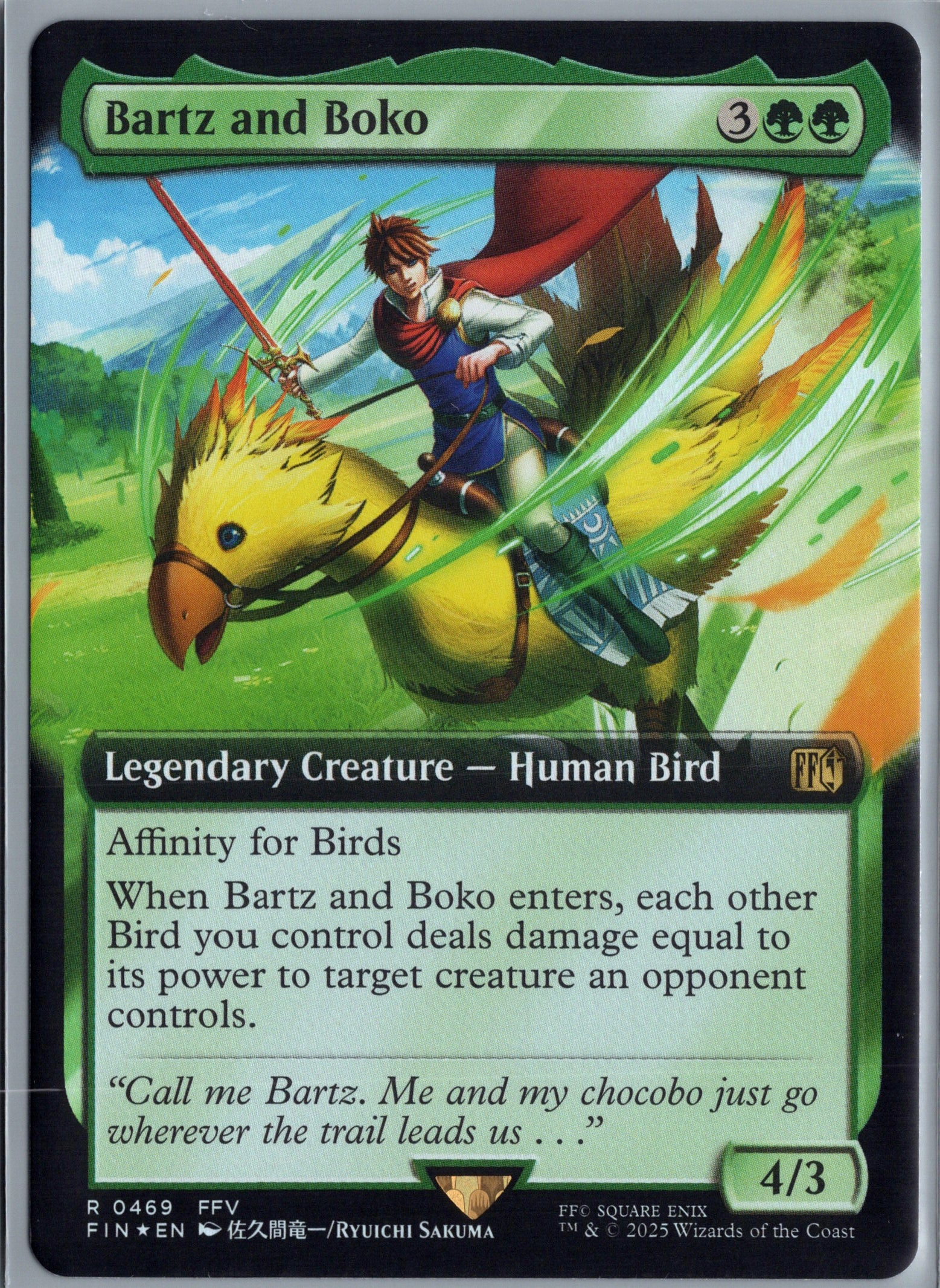Bartz and Boko (Extended Art) FINAL FANTASY #469 FOIL