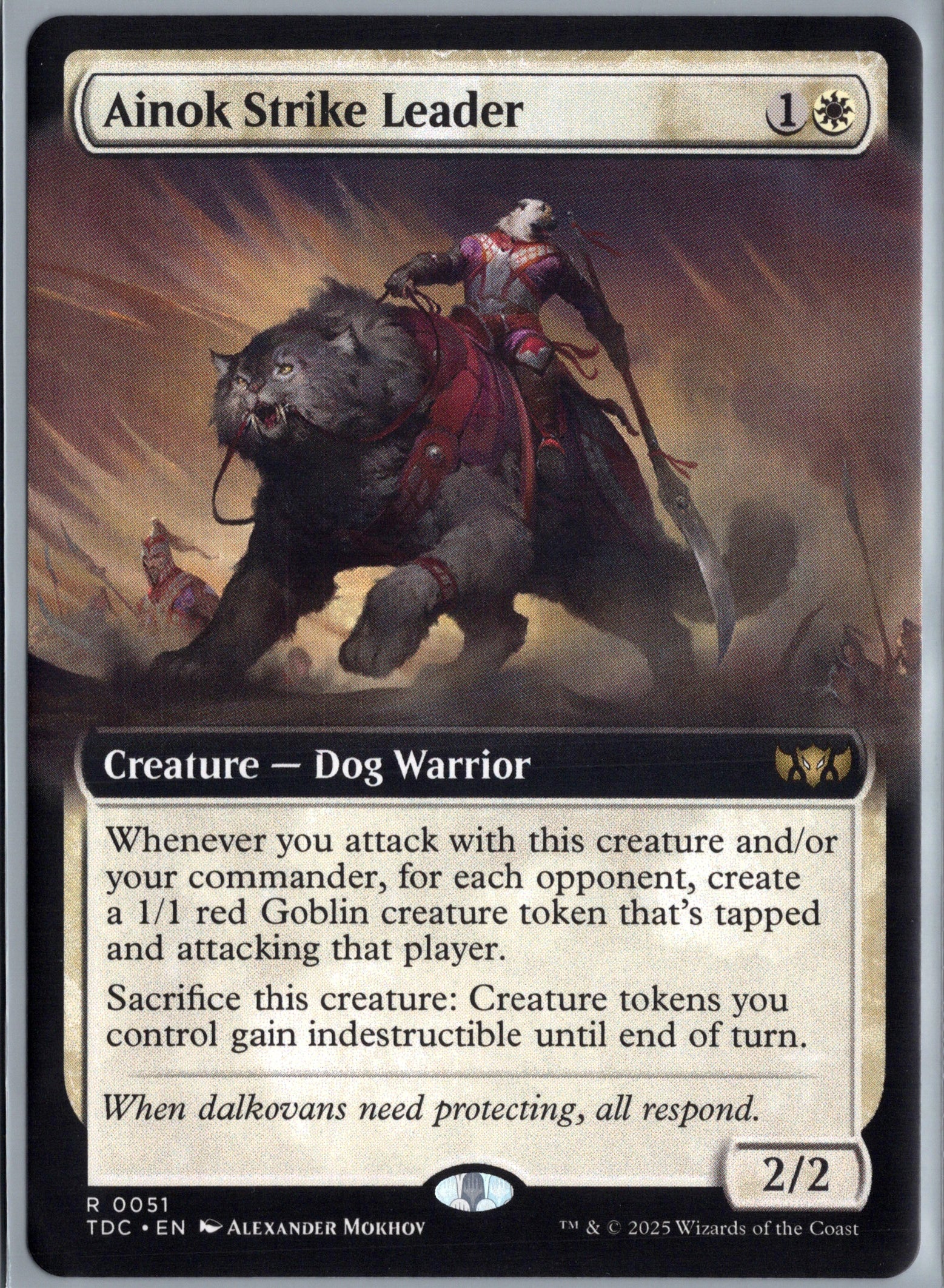 Ainok Strike Leader (Extended Art) Commander: Tarkir: Dragonstorm #51