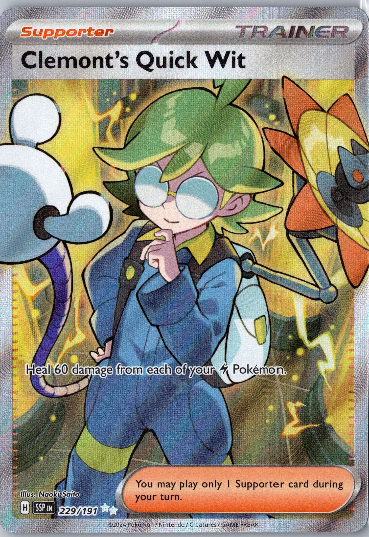 Clemont's Quick Wit SV08: Surging Sparks #229/191