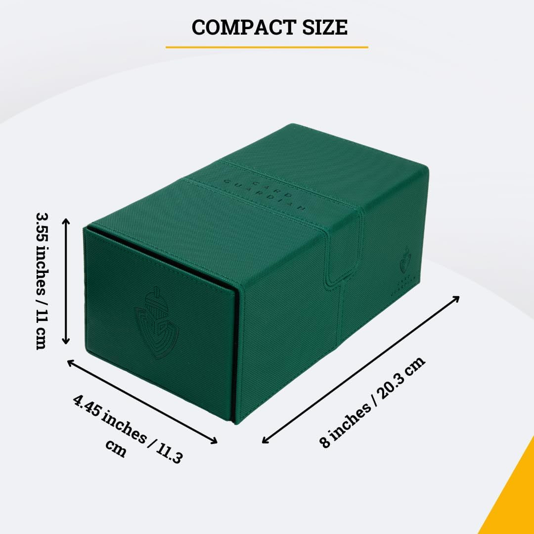 - Premium Double Deck Box (Green) for 200+ Cards Trading Card Games TCG Perfect for Magic the Gathering (MTG), Commander Deck, Yugioh Deck Box, Sports Card Storage Boxes