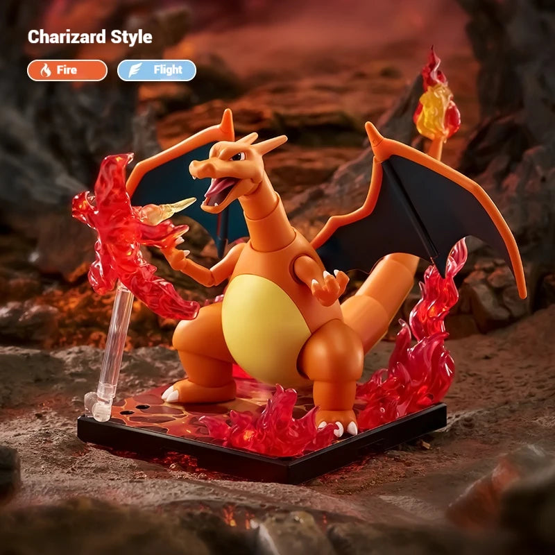 Blokees Pokemon Building Block Set Pikachu Eevee Charmander Charizard Greninja Meowscarada Ceruledge Cartoon Characters Toy